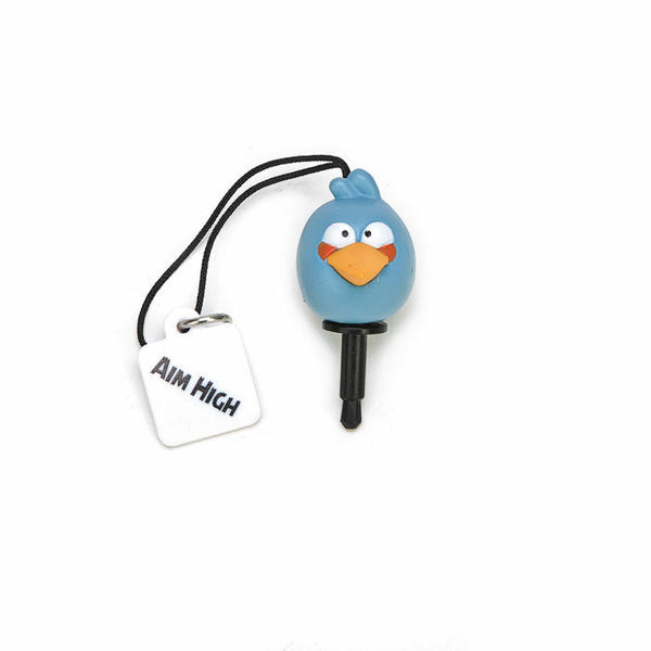 Angry Birds Blue Bird Cellphone Charm Audio Jack Plug Cover