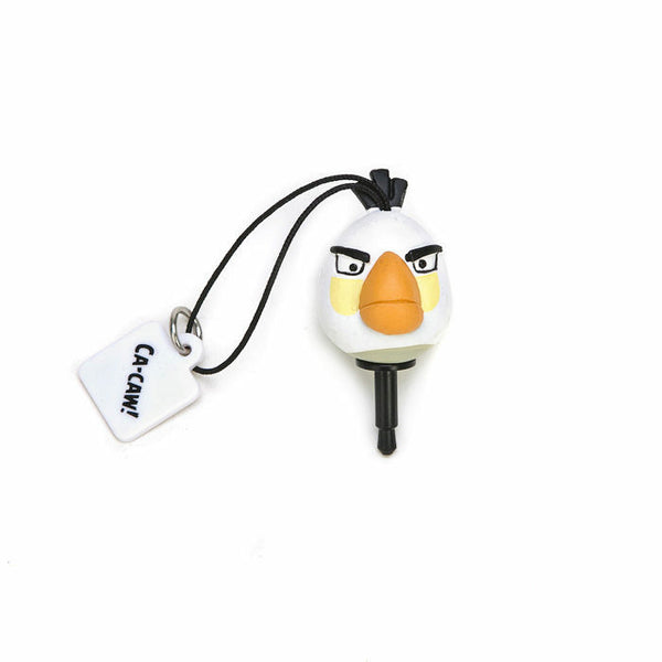 Angry Birds White Bird Matilda Cellphone Charm Audio Jack Plug Cover