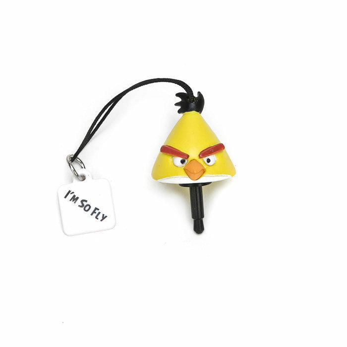 Angry Birds Yellow Bird Cellphone Charm Audio Jack Plug Cover