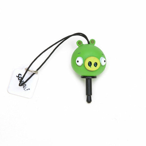 Angry Birds Minion Pig Squeal Cellphone Charm Audio Jack Plug Cover
