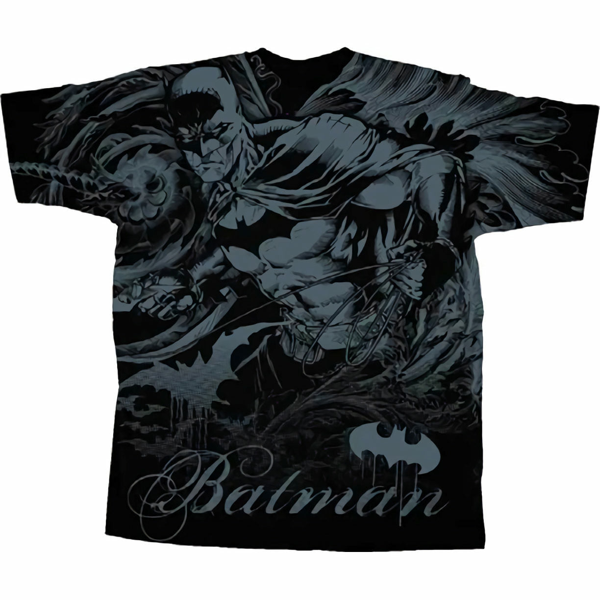 Batman Judgement Night Large Print Black T-Shirt