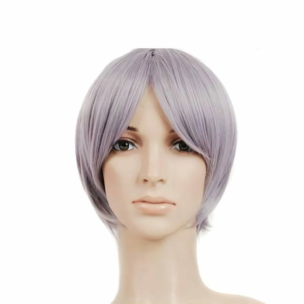 Silver Grey Short Length Anime Cosplay Costume Wig