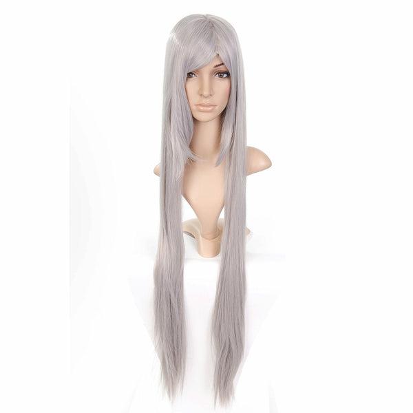 Grey Silver Long Length Anime Cosplay Costume Wig