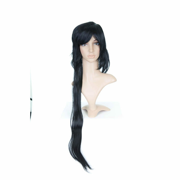 Black Long Length Anime Costume Cosplay Wig