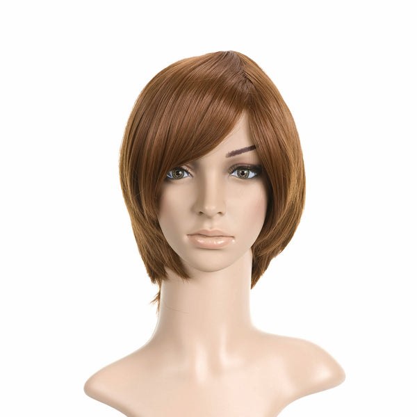 Chestnut Brown Short Chin Length Cosplay Costume Wig