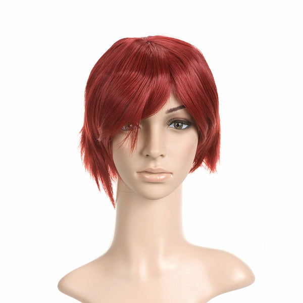 Red Short Chin Length Cosplay Costume Wig