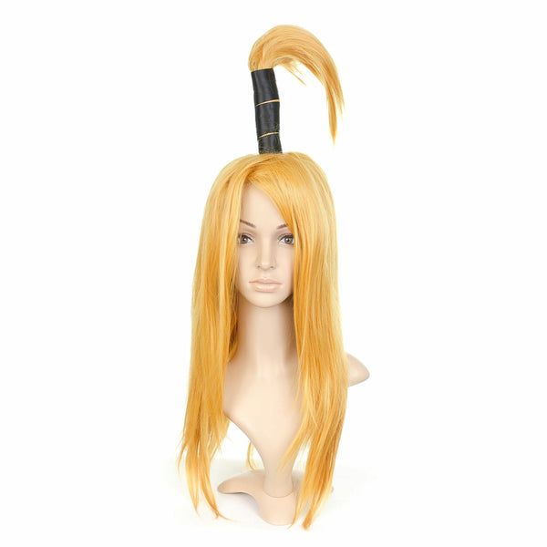 Dark Blonde Long Length Anime Cosplay Costume Wig with Top Tail