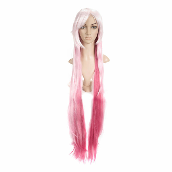 Pink Layered Dipped Extra Long Length Cosplay Costume Wig