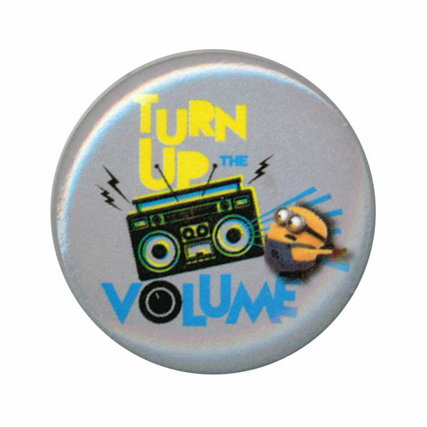 Despicable Me Minions Turn Up The Volume 1.25 Inch Button