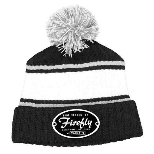Firefly Engineered Logo Knit Pom Beanie Hat