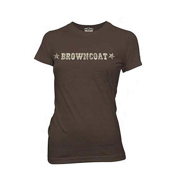 Firefly Browncoat Aim to Misbehave Juniors Brown T-Shirt