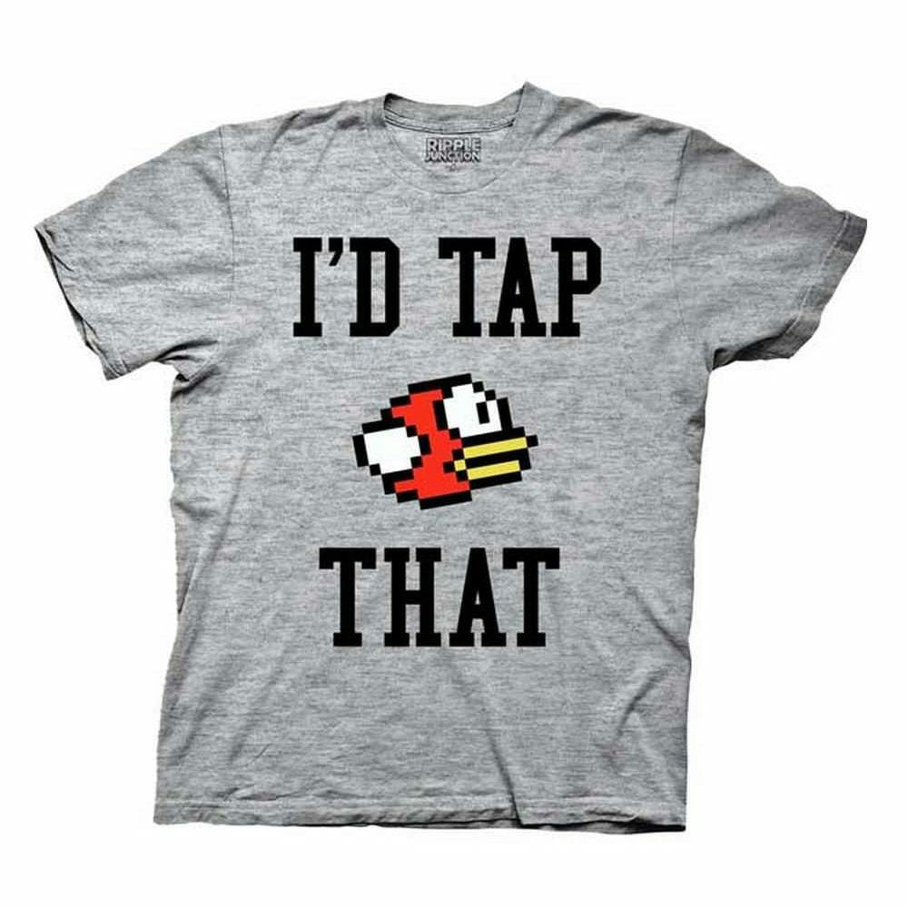Flappy Bird I'd Tap That Mens Grey T-Shirt