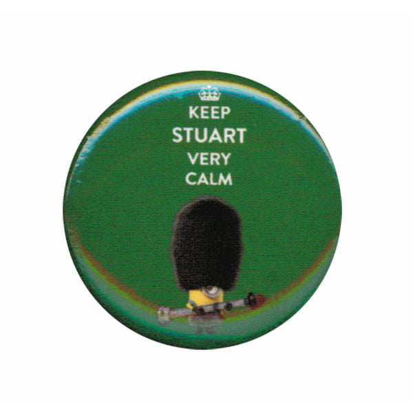 Despicable Me Minions Keep Stuart Calm 1.25 Inch Button