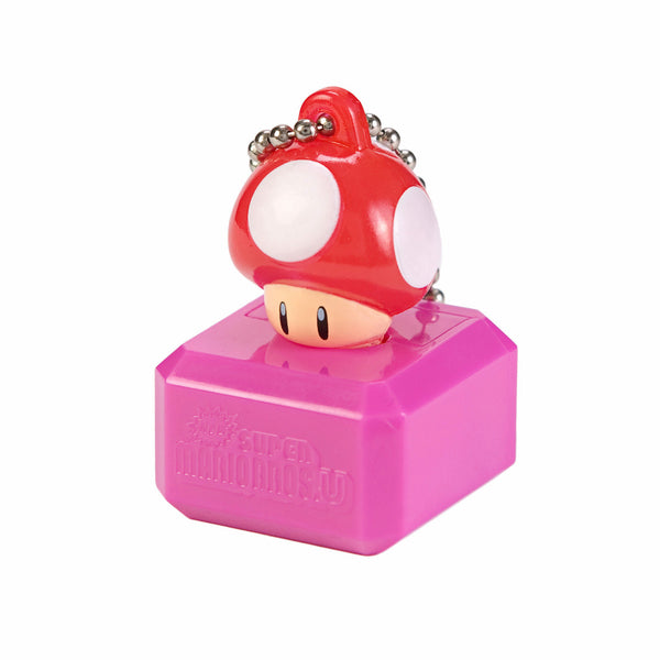New Super Mario Bros U Mascot Keychain Light - Red Mushroom