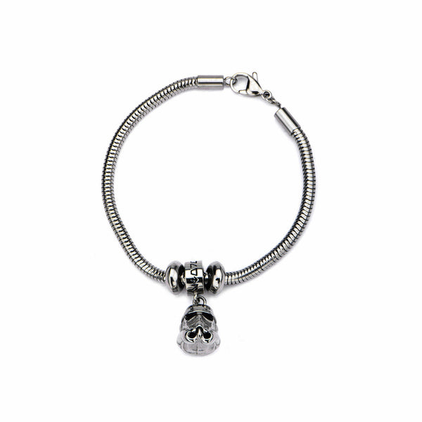 Star Wars Stormtrooper Stainless Steel Pendant Bracelet with 7 Inch Chain