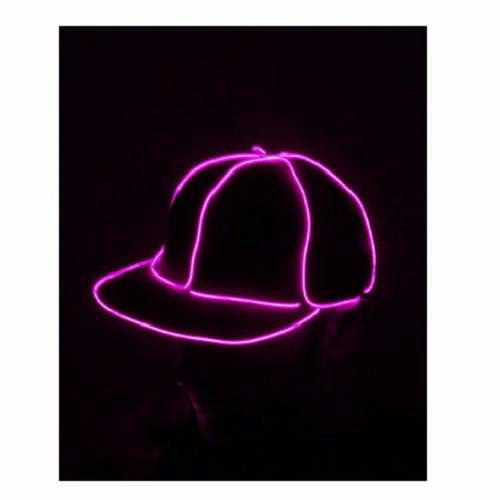 Pink Light Up Black Snapback Baseball Cap