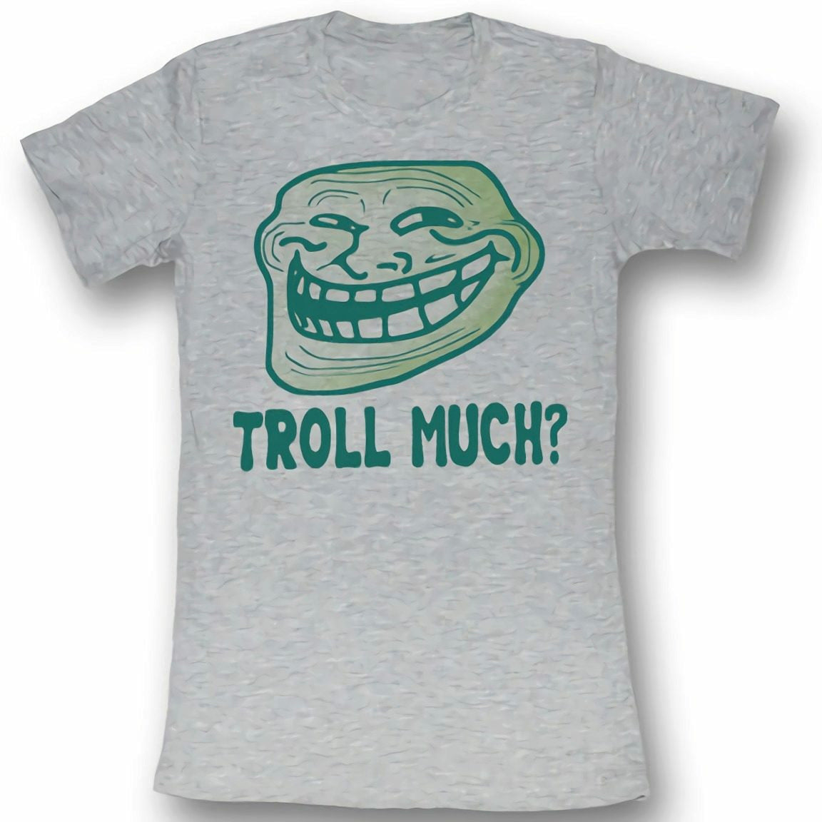 Troll Face You Mad Troll Much? Juniors Heather Grey T-Shirt